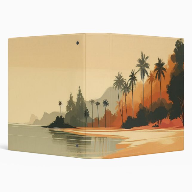 Vintage/retro beach/tropical  binder (Background)