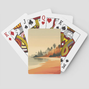 Vintage/retro beach/tropical playing cards