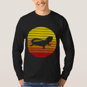 Vintage Retro Bearded Dragon Sunset   T-Shirt