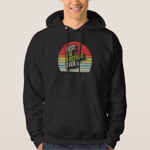 Vintage Retro Best Big Brother Bro Ever Older Sibl Hoodie