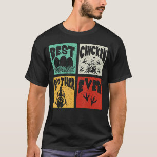 Vintage Retro Best Chicken Brother Ever  Farmer Fa T-Shirt
