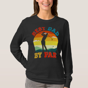 Vintage Retro Best Dad By Par  Golf Player  Family T-Shirt