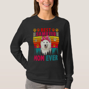 Vintage Retro Best Samoyed Mom Ever Cute Dog Headb T-Shirt