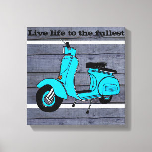 Vintage retro bike canvas print