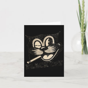 Vintage Retro Black Cat Smoking Halloween Gift Card