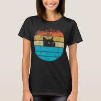 Vintage Retro Black Cat T-Shirt