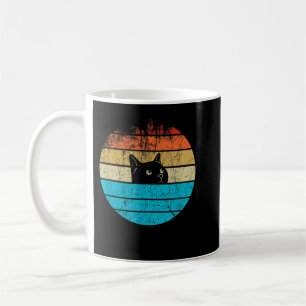 Vintage Retro Black Cat T-Shirt Coffee Mug