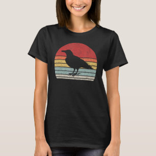 Vintage Retro Black Crow Raven Bird T-Shirt