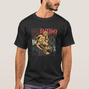 Vintage Retro BMX Biker Funny Bicycle Motocross Ri T-Shirt