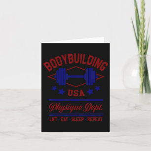 Vintage Retro Bodybuilding Gym For Men And Women  Card