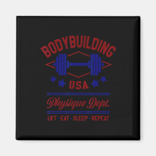 Vintage Retro Bodybuilding Gym For Men And Women Magnet