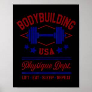 Vintage Retro Bodybuilding Gym For Men And Women Poster