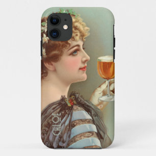 Vintage retro boho bohemian lady iPhone 11 case