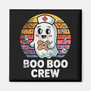 Vintage Retro Boo Boo Crew Nurse Halloween Nurses Magnet