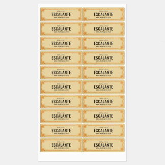 Vintage Retro Border Beige Brown Orange Custom