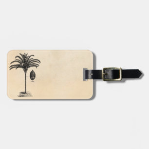 Vintage Retro Brazilian Palm Tree Template Palms Luggage Tag