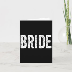 Vintage Retro Bride Bridal Bachelorette Party Matc Card