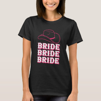 Vintage Retro Bride Rodeo Cowgirl Bachelorette Par T-Shirt