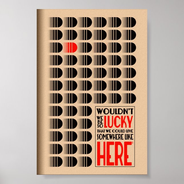 Vintage Retro Brutalist Parody Deco  Poster (Front)