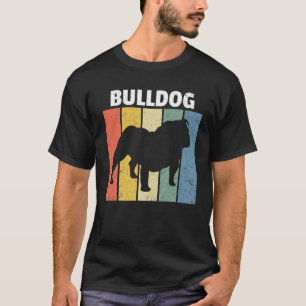 Vintage Retro Bulldog Dog Design T-Shirt