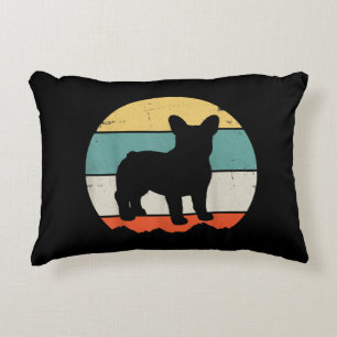 Vintage Retro Bulldog Gift For Dog Dad Dog Mom Accent Pillow