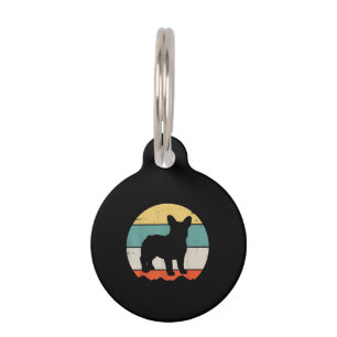 Vintage Retro Bulldog Gift For Dog Dad Dog Mom Pet Tag