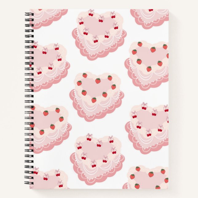 Vintage Retro Cake Notebook (Front)