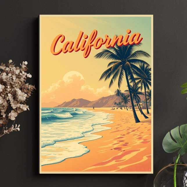 Vintage Retro California Beach Travel  Poster (Creator Uploaded)