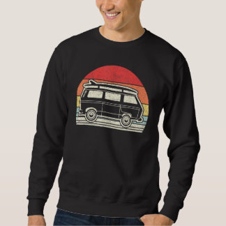 Vintage Retro Camping Camper Van Surf Sweatshirt