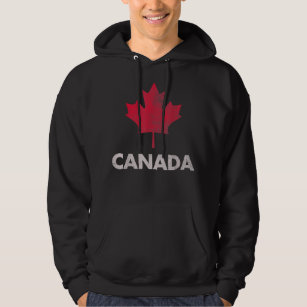 Vintage Retro Canadian Maple Leaf Canada Flag Hoodie