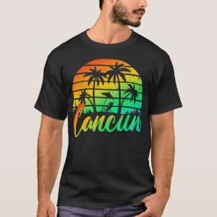 Vintage Retro Cancun Proud Mexican Mexico Summer V T-Shirt