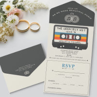 Vintage Retro Cassette Tape Greatest Hit Wedding