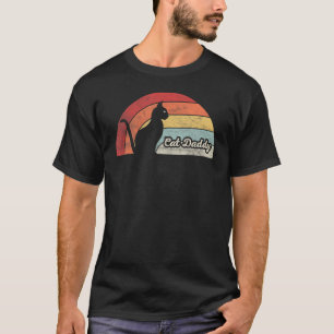 Vintage Retro Cat Daddy Pet Dad Cat Owner Cat 2 T-Shirt