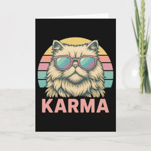 Vintage Retro Cat Music For Teens Girls Kids Women Card
