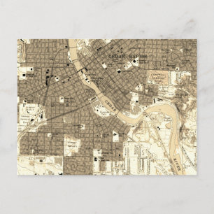 Vintage Retro Cedar Rapids Iowa Postcard