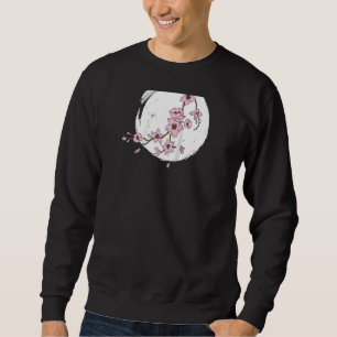 Vintage Retro Cherry Blossom Moon Japanese Aesthet Sweatshirt