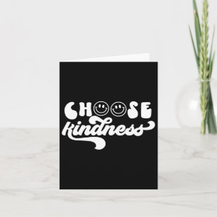 Vintage Retro Choose Kindness Smile Face Inspirati Card