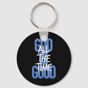 Vintage Retro Christian God Is Good All The Time J Keychain