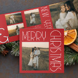 Vintage Retro Christmas Aesthetic Customized Red Tri-Fold Programme<br><div class="desc">Celebrate the season in style with our Vintage Retro Christmas Aesthetic Customized Red Tri-Fold Program. This festive card captures the nostalgic charm of retro Christmas cards, featuring bold retro typography and a rich red colour palette that brings a touch of classic holiday warmth. Perfect for families looking to share their...</div>