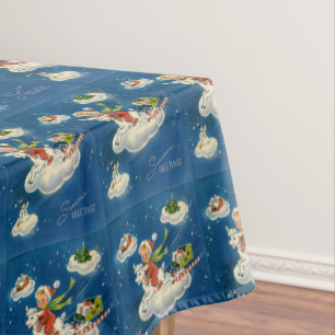 Vintage Retro Christmas Boy Tablecloth