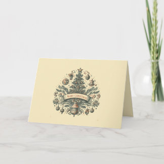 Vintage retro Christmas Card