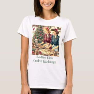 Vintage Retro Christmas Cookie Exchange T-Shirt