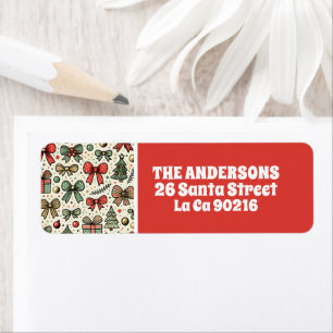 Vintage Retro Christmas Polka Dots Bows