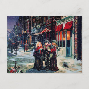 Vintage Retro Christmas Postcard