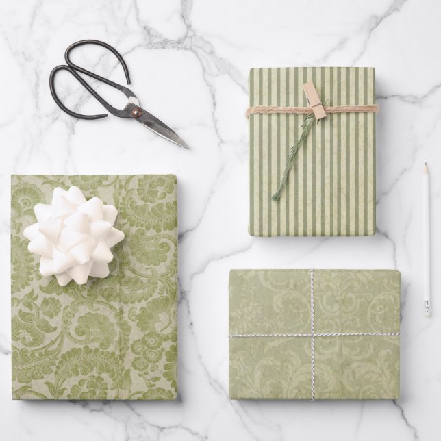 Vintage Retro Christmas Wrapping Paper (Front)