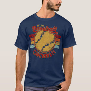 Vintage Retro Cincinnati Baseball Est 1881 Basebal T-Shirt
