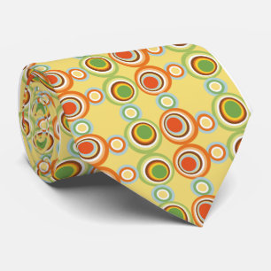 vintage retro circles 50s kitche pattern tie 2