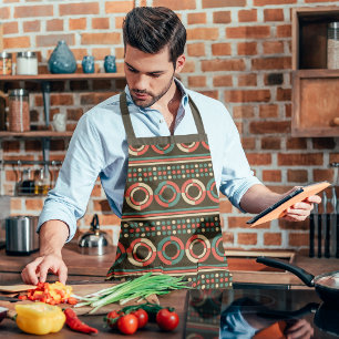 Vintage Retro Circles Apron