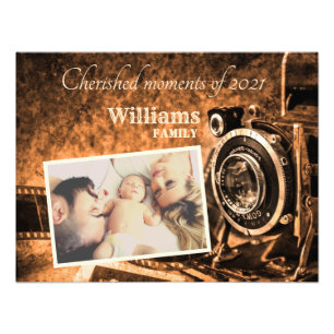 Vintage retro classic camera rustic custom family  photo print