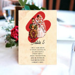 Vintage Retro Classic Old 50s Comic Rustic Wedding Table Number<br><div class="desc">This vintage retro comic-themed wedding invitation is suitable for a modern wedding. The old minimalist design features Vintage Retro Classic Old 50s Comic Rustic Wedding Table Number</div>